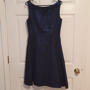 NAVY BLUE/BLACK DRESS